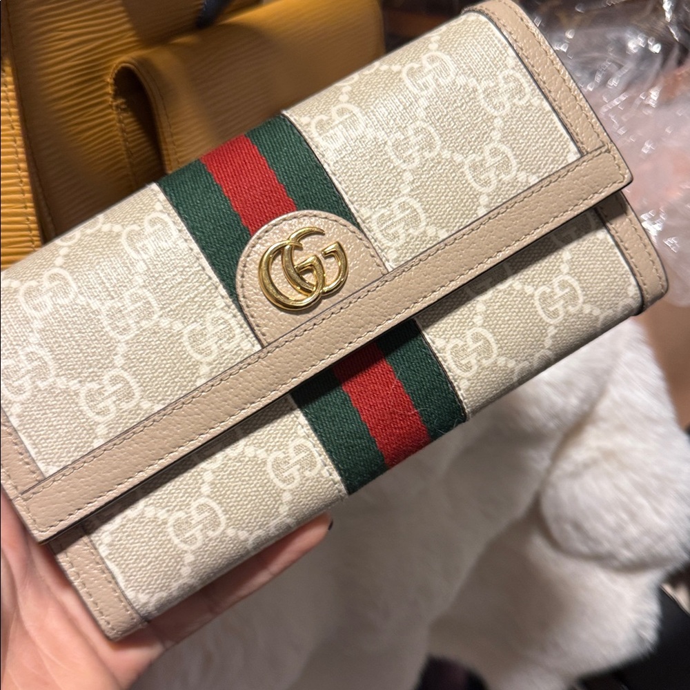 Gucci Ophidia Gg Supreme Canvas & Leather Continental Wallet Excellent condition